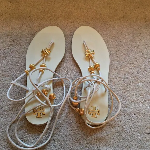 TORY BURCH CAPRI FLAT LACE-UP SANDAL