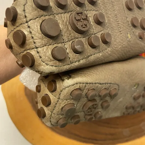 Tory Burch Casey Driver Tumbled Leather Loafers