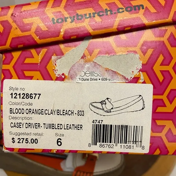 Tory Burch Casey Driver Tumbled Leather Loafers