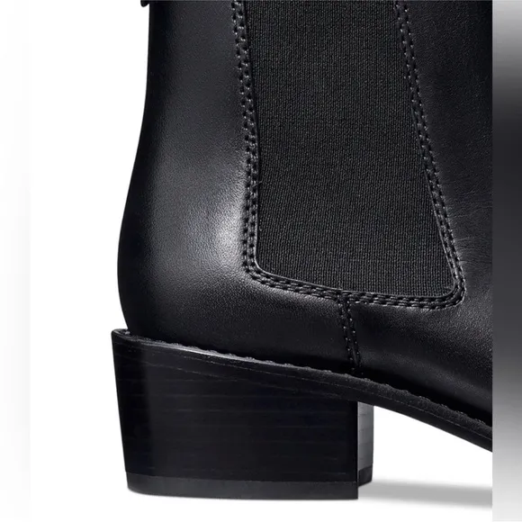 Tory Burch Chelsea Classic Ankle Boots/Dust Bag Black Nappa Leather 8.5 NWT
