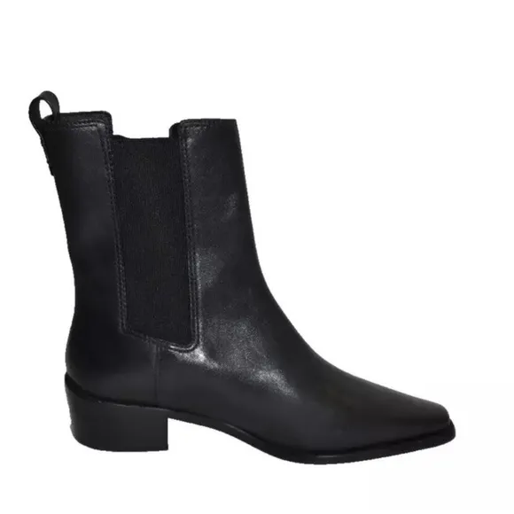 Tory Burch Chelsea Classic Ankle Boots/Dust Bag Black Nappa Leather 8.5 NWT