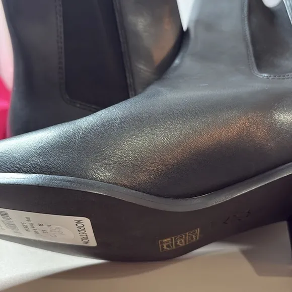 Tory Burch Chelsea Classic Ankle Boots/Dust Bag Black Nappa Leather 8.5 NWT