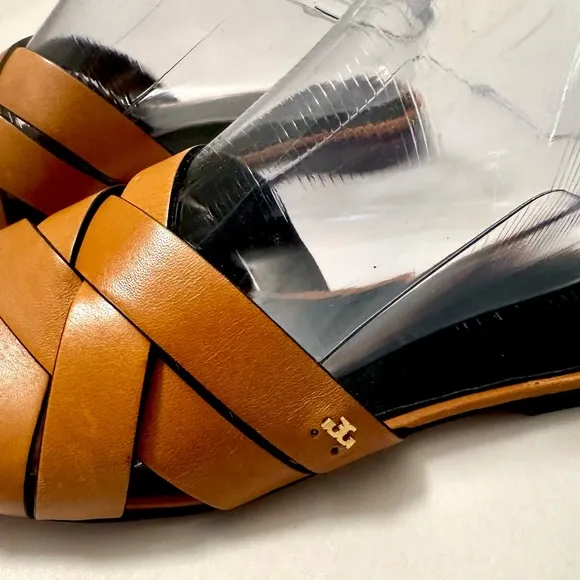 Tory Burch City Flat Slide Slip On Casual Sandals Women’s Size 8 M in Light Tan