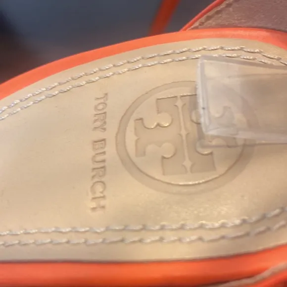 Tory Burch Classic Coral Suede Ankle Strap Heels Sandals Size 9