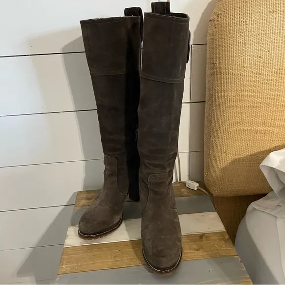 Tory Burch Claudia Suede Knee-High Boots Size 8