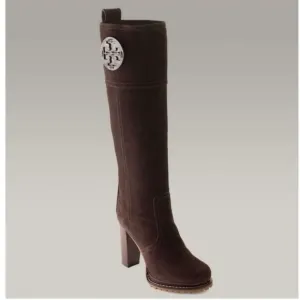 Tory Burch Claudia Suede Knee-High Boots Size 8