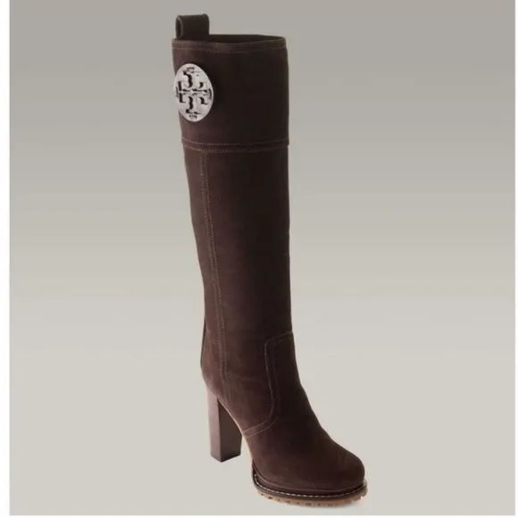 Tory Burch Claudia Suede Knee-High Boots Size 8