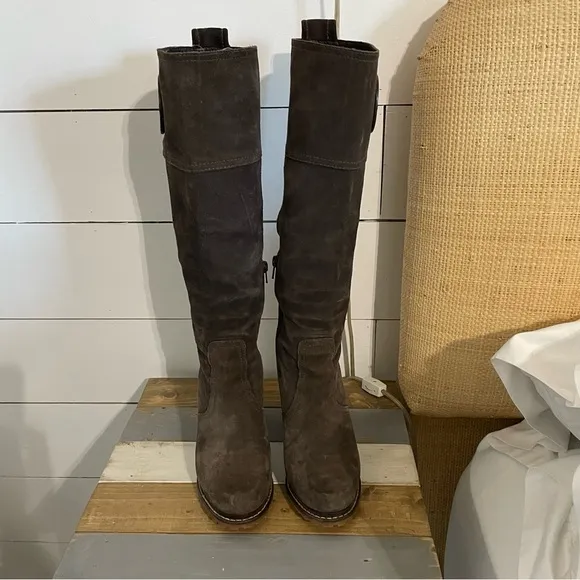 Tory Burch Claudia Suede Knee-High Boots Size 8