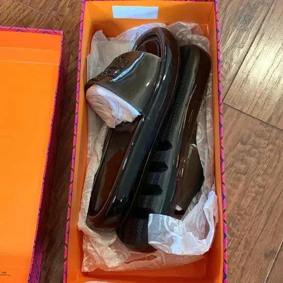 Tory Burch Clear Bubble Jelly Flat Sandals