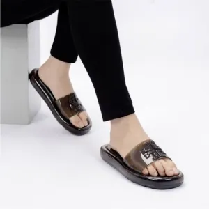 Tory Burch Clear Bubble Jelly Flat Sandals