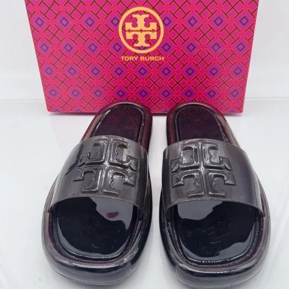 Tory Burch Clear Bubble Jelly Flat Sandals