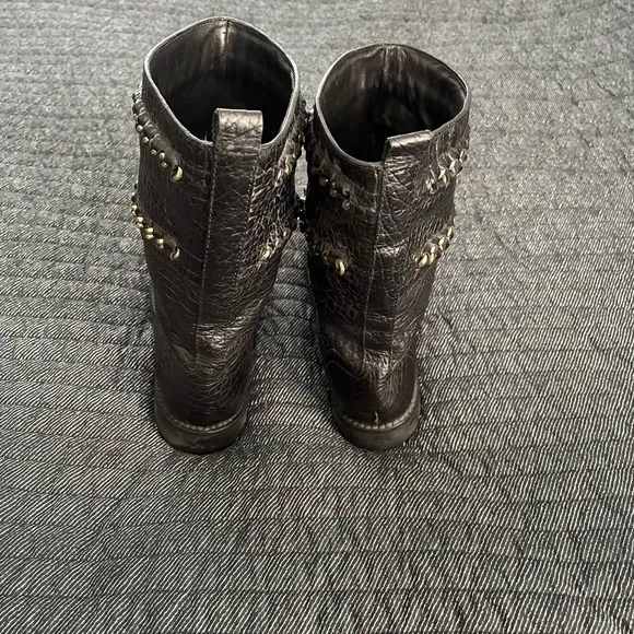 Tory Burch Connell Chain Boots with Gold Chain Accents