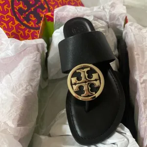 Tory Burch Denton Band Flat Sandals calf leather