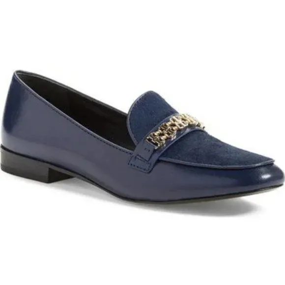 Tory Burch Gemini Link Leather Loafer in Royal Blue