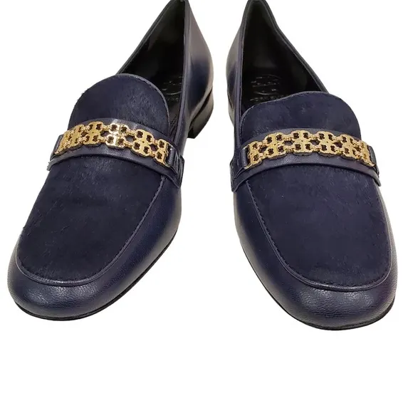 Tory Burch Gemini Link Leather Loafer in Royal Blue