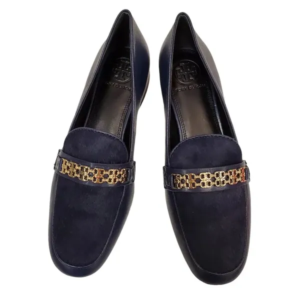 Tory Burch Gemini Link Leather Loafer in Royal Blue