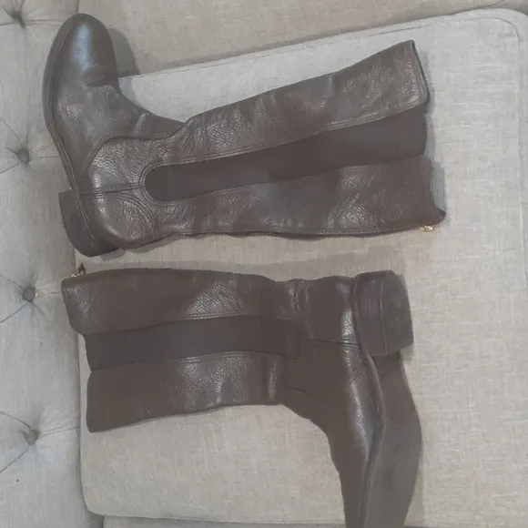 Tory burch Kristy brown leather boots size 10M