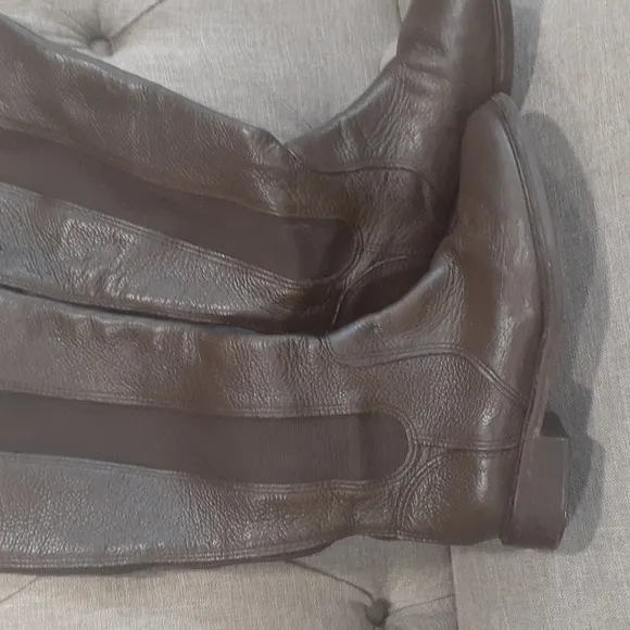 Tory burch Kristy brown leather boots size 10M