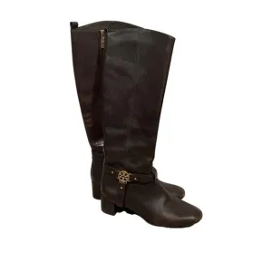 Tory Burch‎ Leather Riding Boots, Brown, Size 7M, KB243