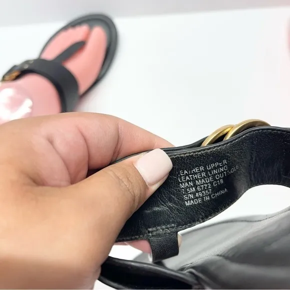 Tory Burch Marsden Flat Thong Sandals Black