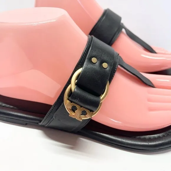 Tory Burch Marsden Flat Thong Sandals Black