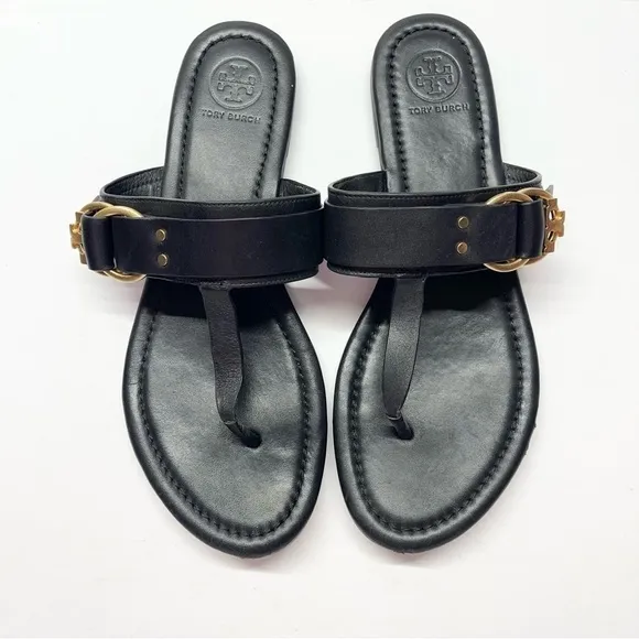 Tory Burch Marsden Flat Thong Sandals Black