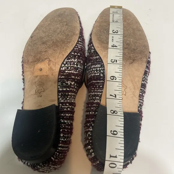 Tory Burch Mini Benton Charm Tweed Loafers Size 7