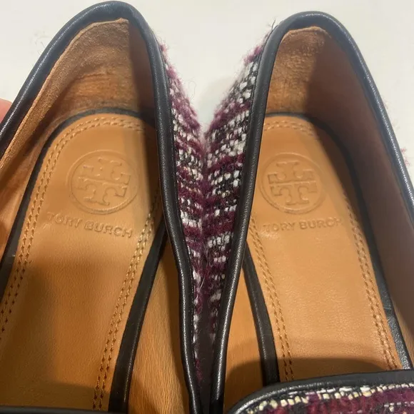 Tory Burch Mini Benton Charm Tweed Loafers Size 7