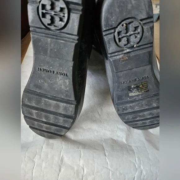 Tory Burch nylon puffer boots with micro suede lining
