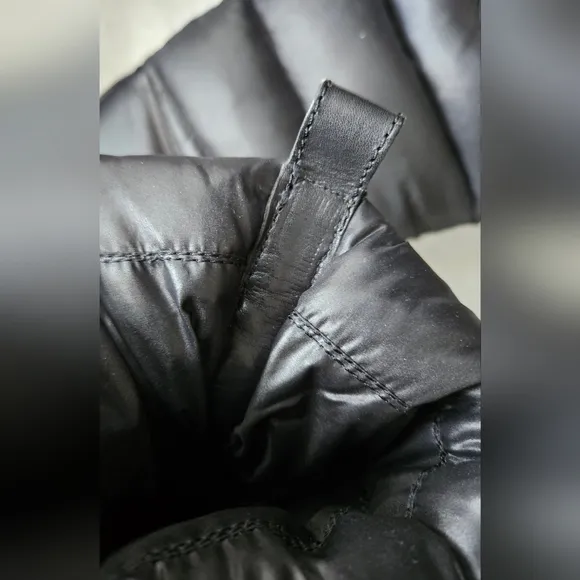 Tory Burch nylon puffer boots with micro suede lining