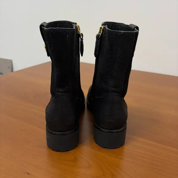 Tory Burch Oakridge Boots Black Leather Ankle Booties 6