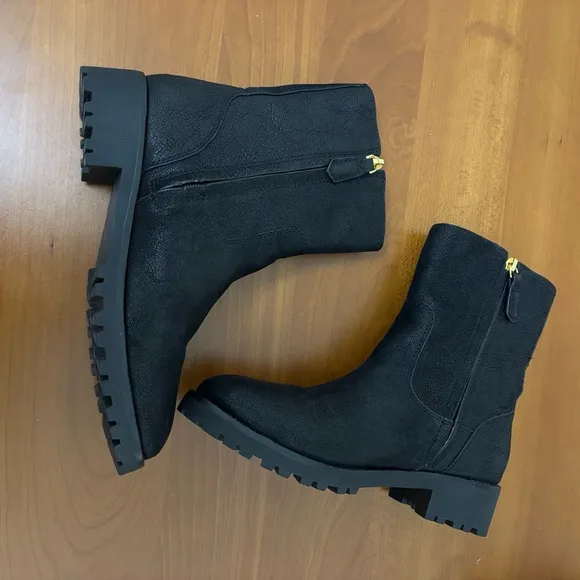 Tory Burch Oakridge Boots Black Leather Ankle Booties 6