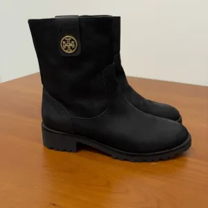 Tory Burch Oakridge Boots Black Leather Ankle Booties 6