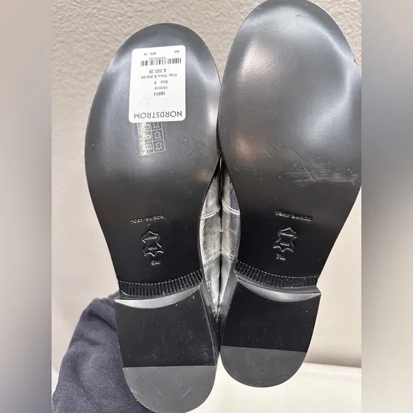Tory Burch Silver Sz 7/8 Loafer Casual