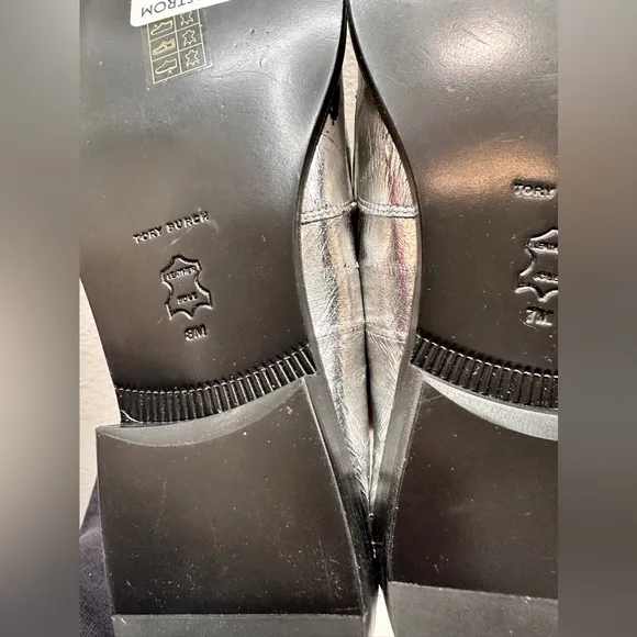 Tory Burch Silver Sz 7/8 Loafer Casual
