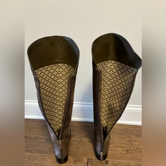 Tory Burch Simone  Over The Knee Cafe Brown Suede Boots size 8.5M
