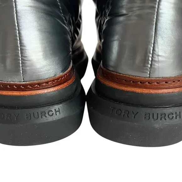 Tory Burch Sleeping Bag Quilted Puffy Platform Sliver Boots Size 10.5M