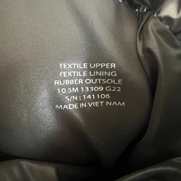Tory Burch Sleeping Bag Quilted Puffy Platform Sliver Boots Size 10.5M