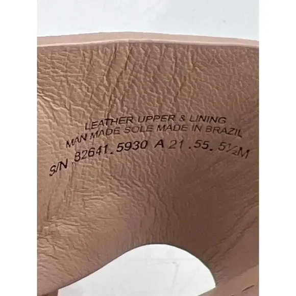 Tory Burch Womens Benton Band Beige Leather Flat Thong Sandals Size 5.5 M