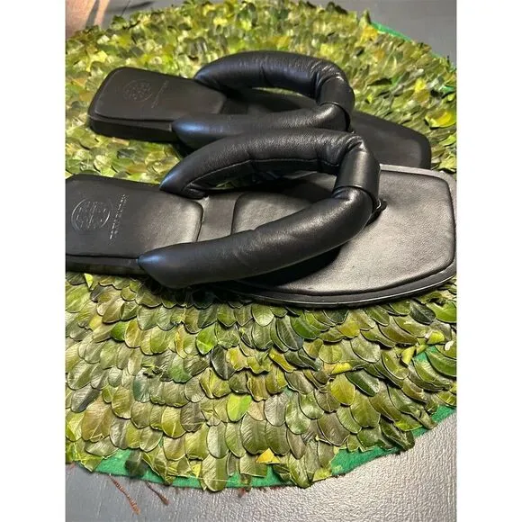TORY BURCH - Women's Black Thong Sandals Size 7M
