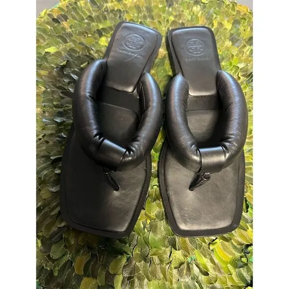 TORY BURCH - Women's Black Thong Sandals Size 7M