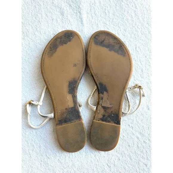 Tory Burch Women's Emmy T-Strap Flat Sandals 8.5M