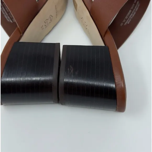 Tory Burch Women's Tiny Miller Toe Ring High Heel Sandals Burnt Cuoio Brown