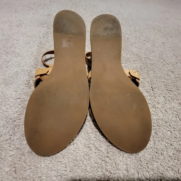 Tory Burch Zoey Flat Sandal Tan Size 7.5