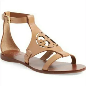 Tory Burch Zoey Flat Sandal Tan Size 7.5