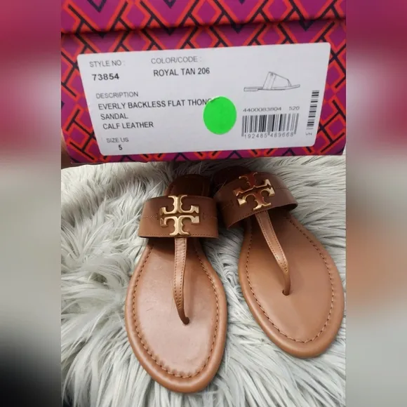 Tory sandals NEW with Box Size 5 Everly backless