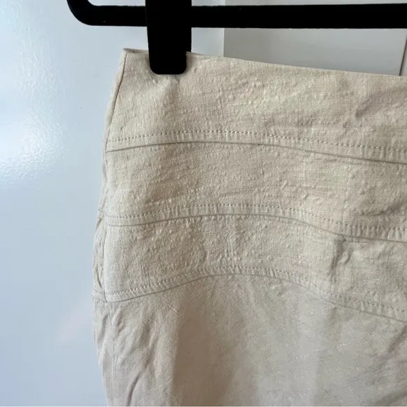 Tracy Reese Linen Blend A-Line Skirt Cream Sz 2