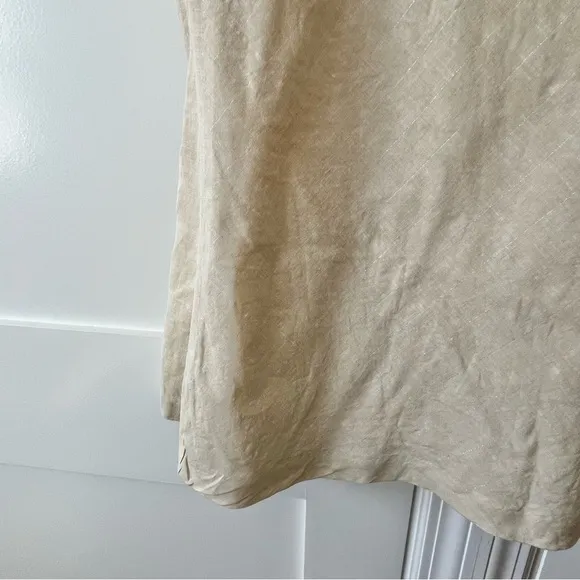 Tracy Reese Linen Blend A-Line Skirt Cream Sz 2