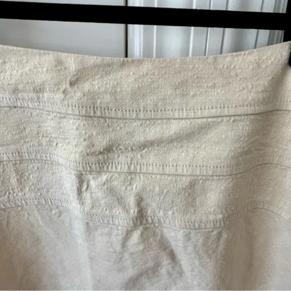 Tracy Reese Linen Blend A-Line Skirt Cream Sz 2
