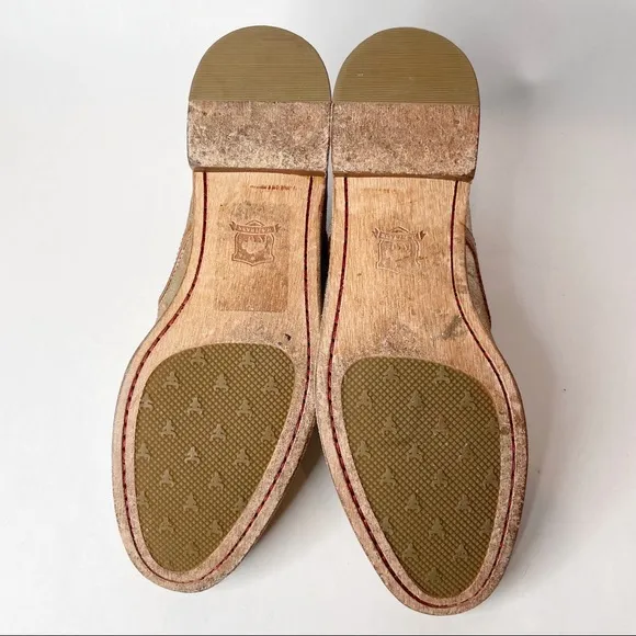 Trask Ali Metallic Gold Leather Flat Loafers Size 11